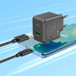 Hoco CS12A Ocean 18W QC3.0 Wall Charger Set - Image 3