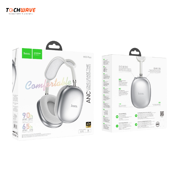 w55 plus2 Hoco W55 Plus ANC Wireless Headphones - Image 4