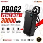 Ven-Dens PB062 30000mAh Power Bank – Fast Charging, Built-in Cables, Digital Display
